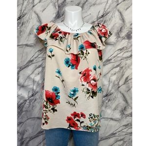 Cream colored floral top